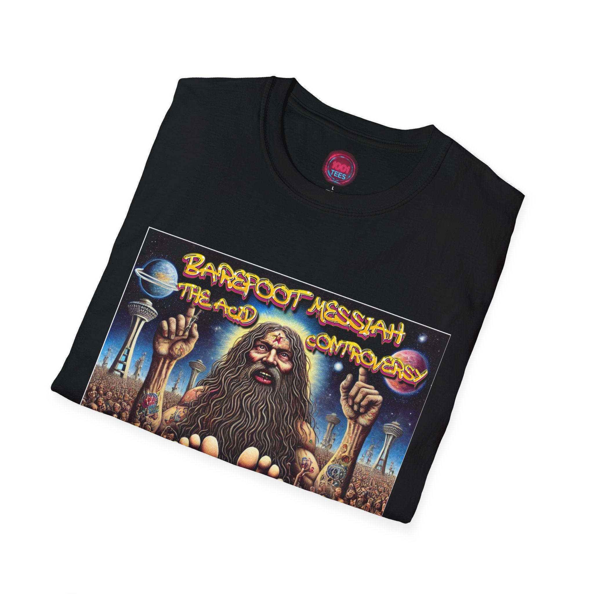 Barefoot Messiah Graphic T-Shirt - Retro Rock Vibe for Music Lovers - Image 4