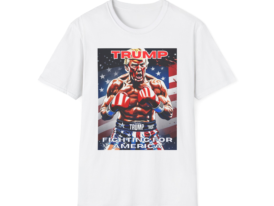 TRUMP: Fighting for America – Black Graphic Tee