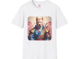 Samurai Dog Unique Gift for Animal Lovers – Black Graphic Tee