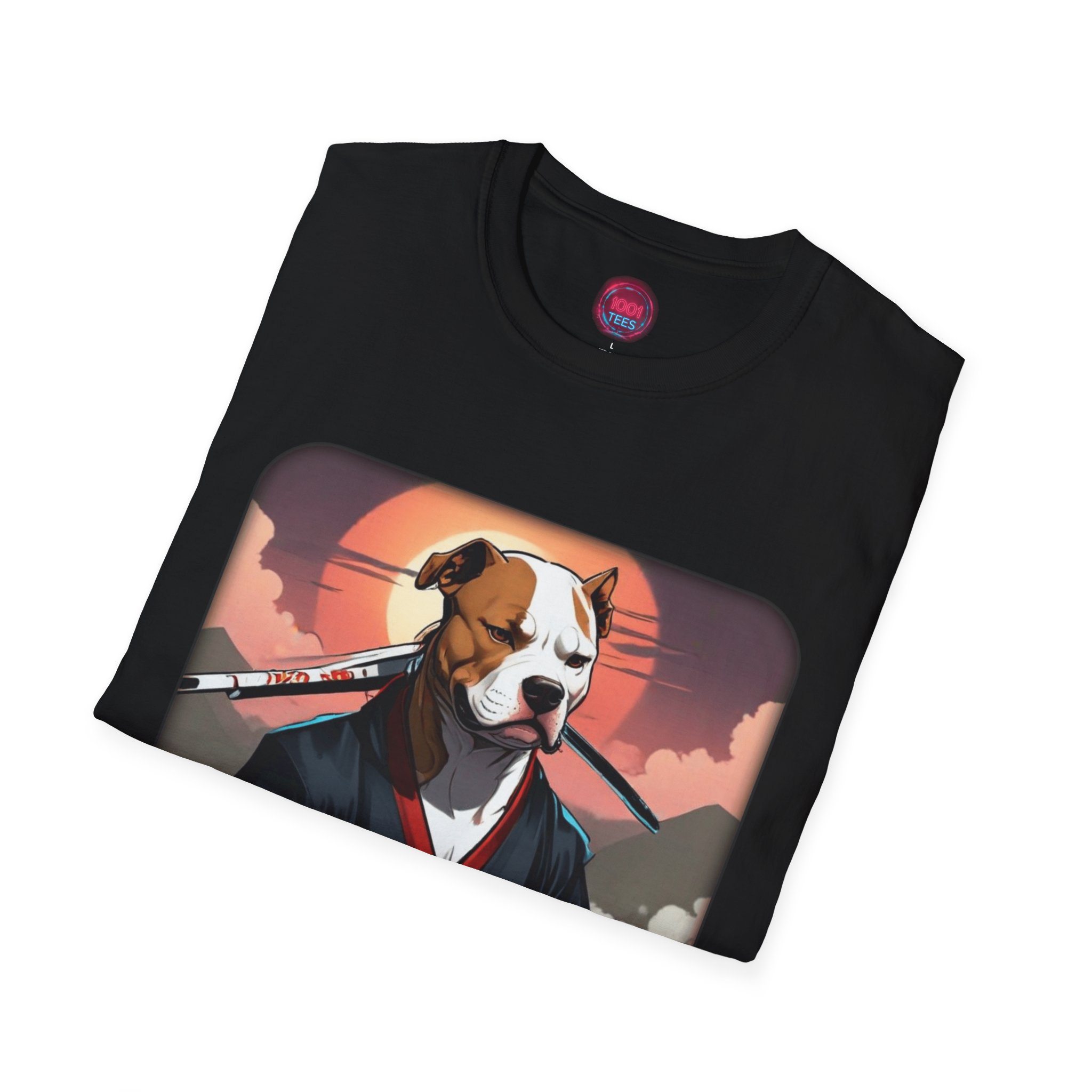 Samurai Dog Unisex Softstyle T-Shirt - Cool Graphic Tee for Dog Lovers - Image 8