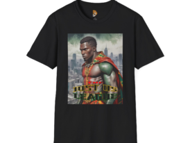 Just Us League – Heroic Vibes – Black Graphic Tee