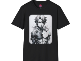 Artistic Unisex Softstyle T-Shirt - Anime Character Design