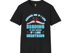 "Asking Me If I Like Reading" – Black Graphic Tee