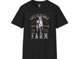 Life is Stable on the Farm - Lake County – Black Graphic Tee