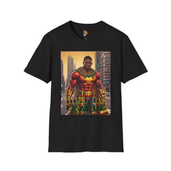 Just Us League Unisex Softstyle T-Shirt - Bold Superhero Graphic Tee - Perfect for Comic Fans & Everyday Heroes