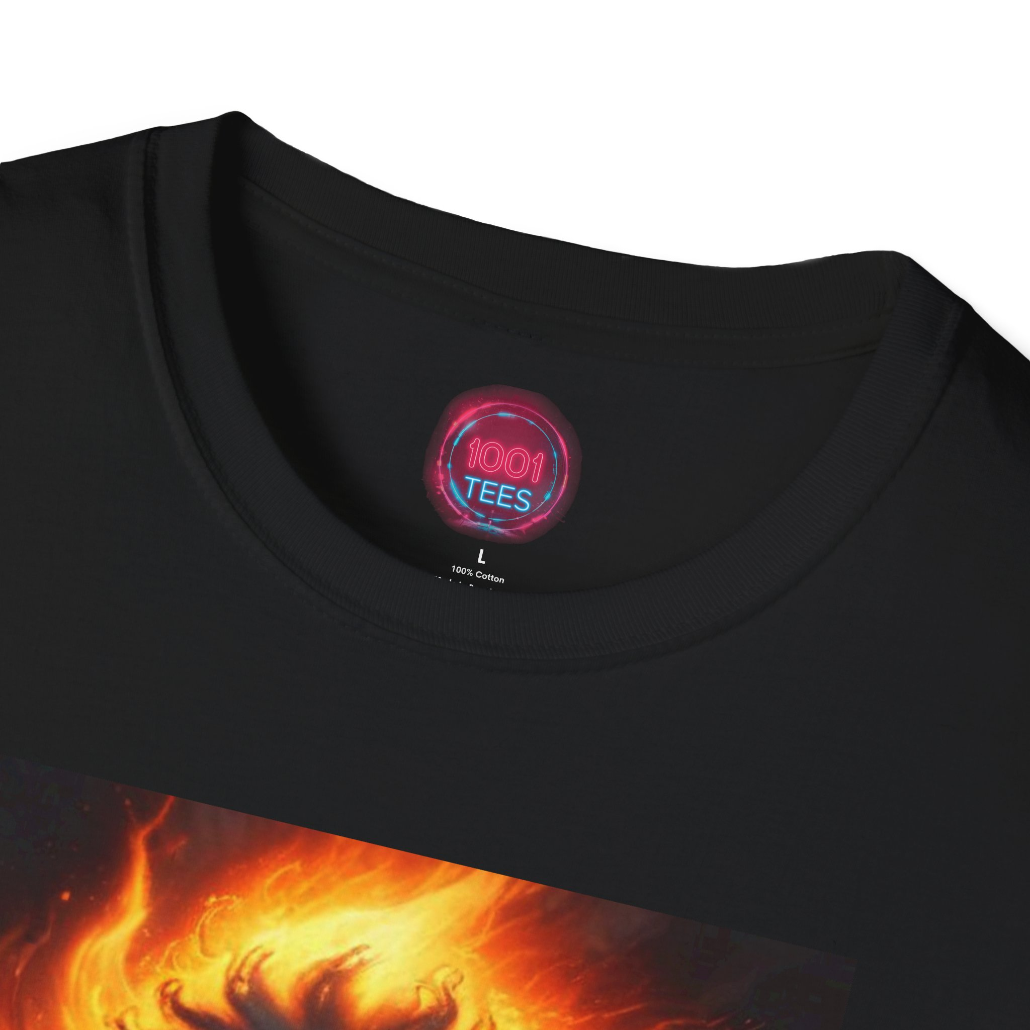 Unisex Softstyle T-Shirt - Fiery Spirit Design for Empowerment - Image 3