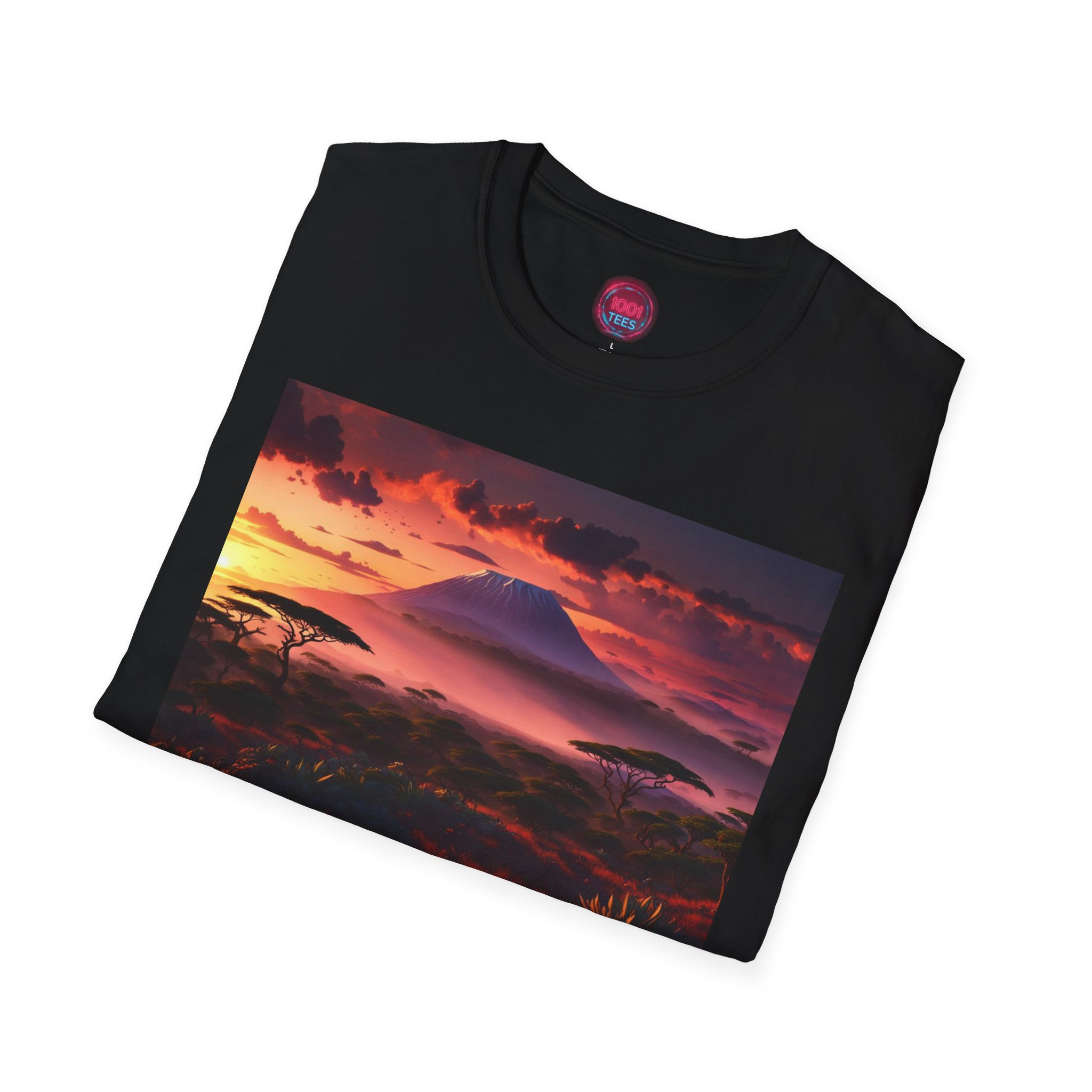 Kilimanjaro Sunset Unisex Softstyle T-Shirt - Nature Inspired Apparel for Adventure Lovers - Image 4