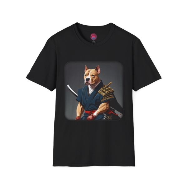 Samurai Dog Unisex Softstyle T-Shirt - Unique Graphic Tee for Pet Lovers