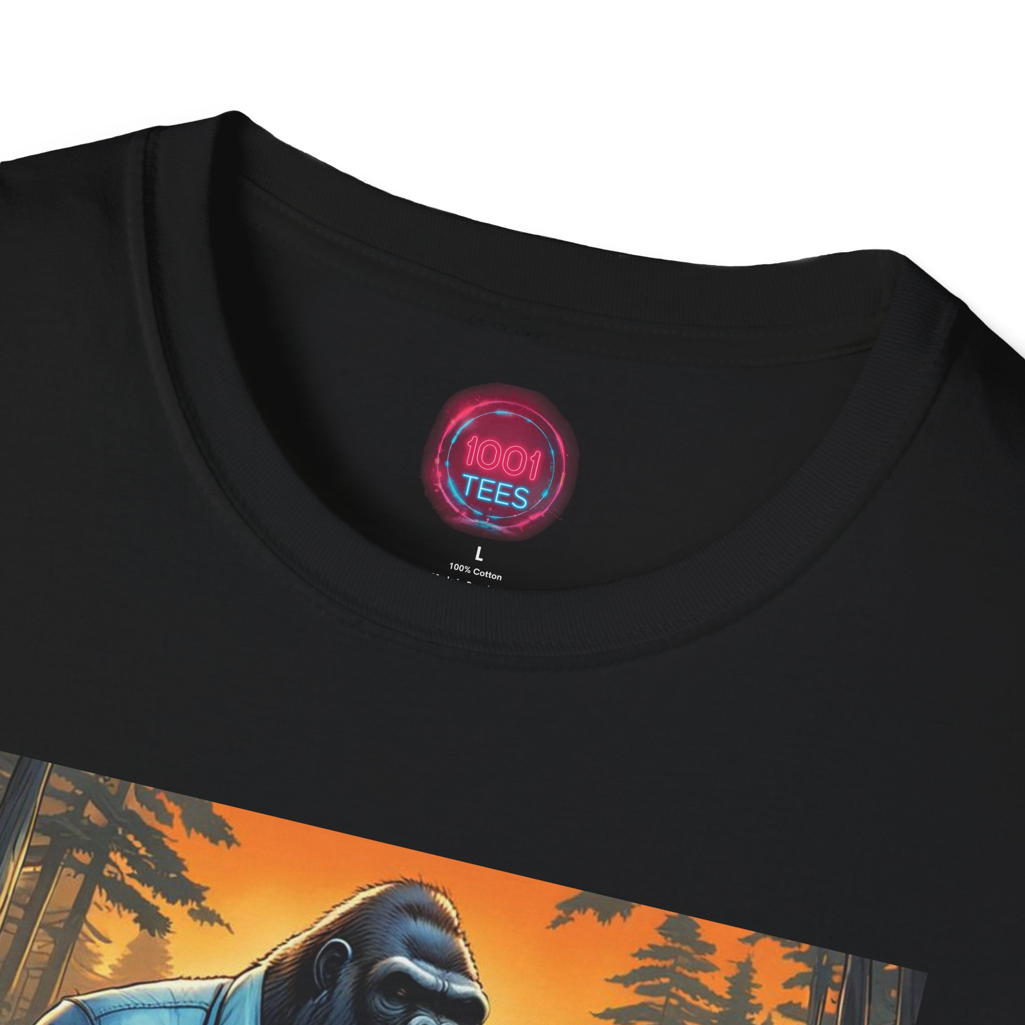 Vintage Gorilla Unisex Softstyle T-Shirt - Retro Design for Animal Lovers - Image 3