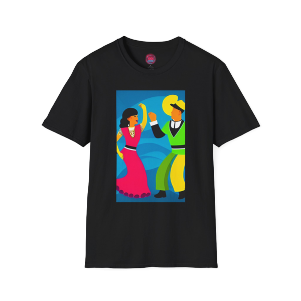 Vibrant Dance Art Unisex Softstyle T-Shirt - Celebrate Culture & Joy