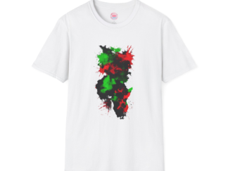 Artistic Africa Unisex Softstyle T-Shirt - Colorful Splash Design