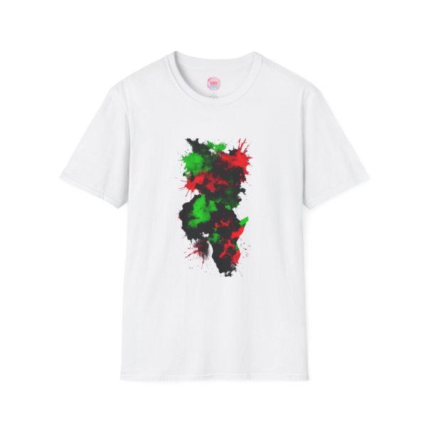 Artistic Africa Unisex Softstyle T-Shirt - Colorful Splash Design