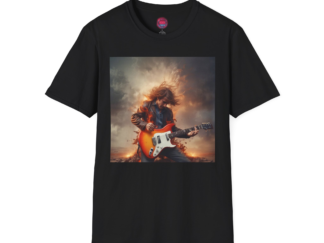 Rocking Guitar Hero Unisex Softstyle T-Shirt