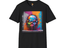Street Art Colorful Graffiti Design – Black Graphic Tee
