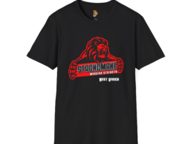 Strongman Motivational Panther Design – Black Graphic Tee