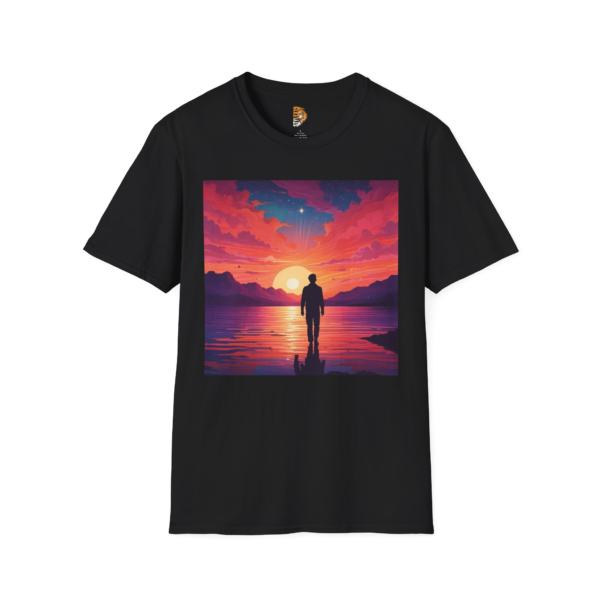 Sunset Silhouette Unisex Softstyle T-Shirt - Perfect for Nature Lovers & Outdoor Enthusiasts