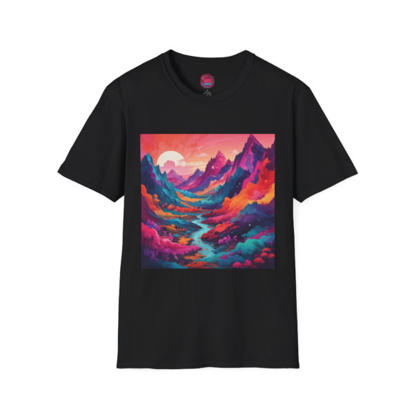 Vibrant Landscape Unisex Softstyle T-Shirt - Nature-Inspired Art Tee