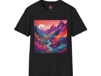 Vibrant Mountain Sunset Unisex T-Shirt - Nature Lover's Tee