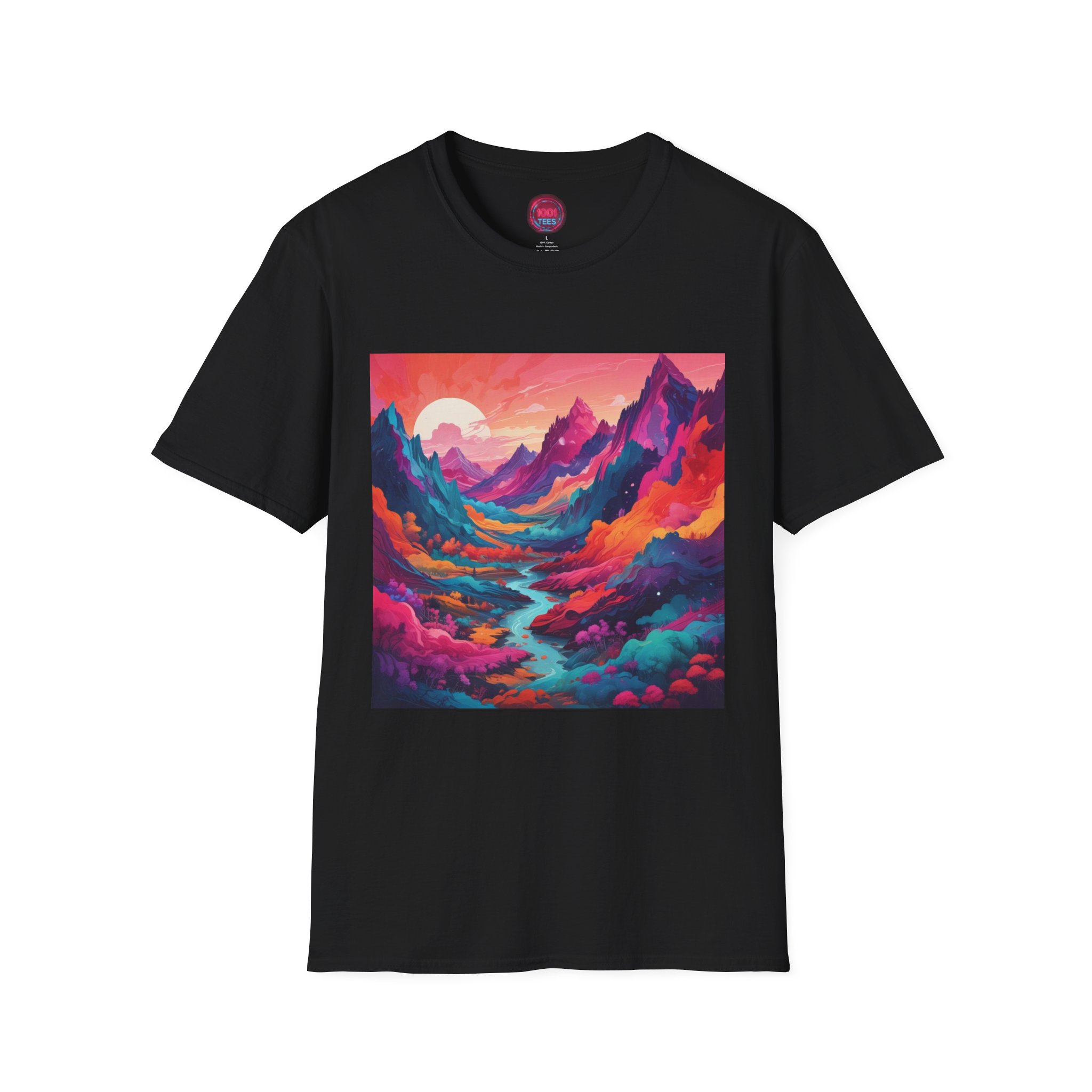 Vibrant Mountain Sunset Unisex T-Shirt - Nature Lover's Tee