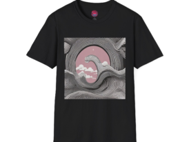 Waves of Serenity – Black Graphic Tee
