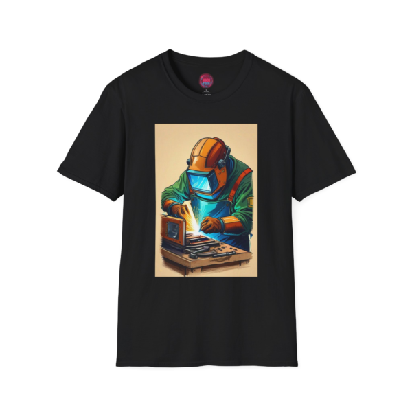 Welding Artist Unisex Softstyle T-Shirt – Creative Vibe for Makers and Artisans