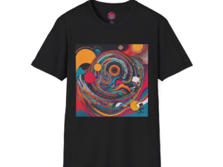 Artistic Unisex Softstyle T-Shirt - Colorful Abstract Design