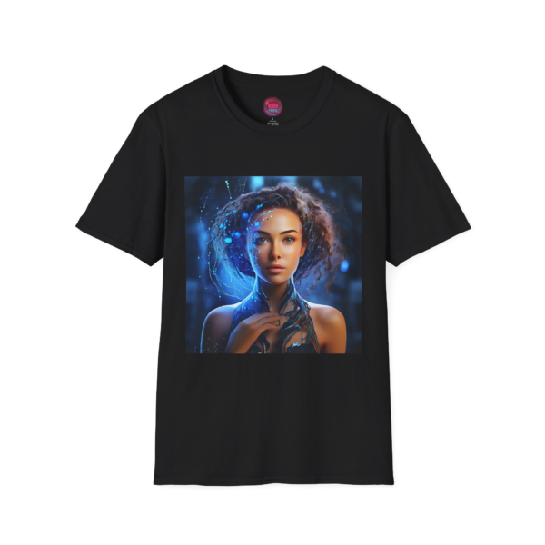 Cosmic Goddess Unisex Softstyle T-Shirt - Ethereal Design for Visionaries