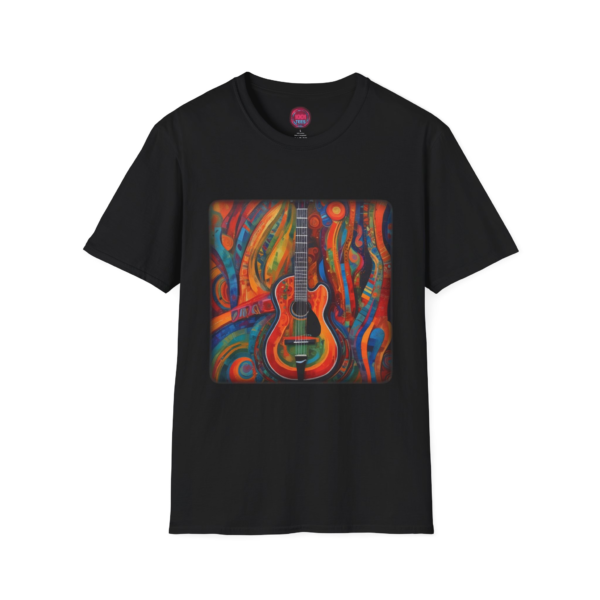 Vibrant Guitar Art Unisex Softstyle T-Shirt – Perfect for Music Lovers