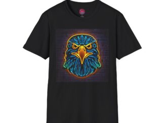 Neon Eagle Graphic T-Shirt - Bold Unisex Softstyle Tee