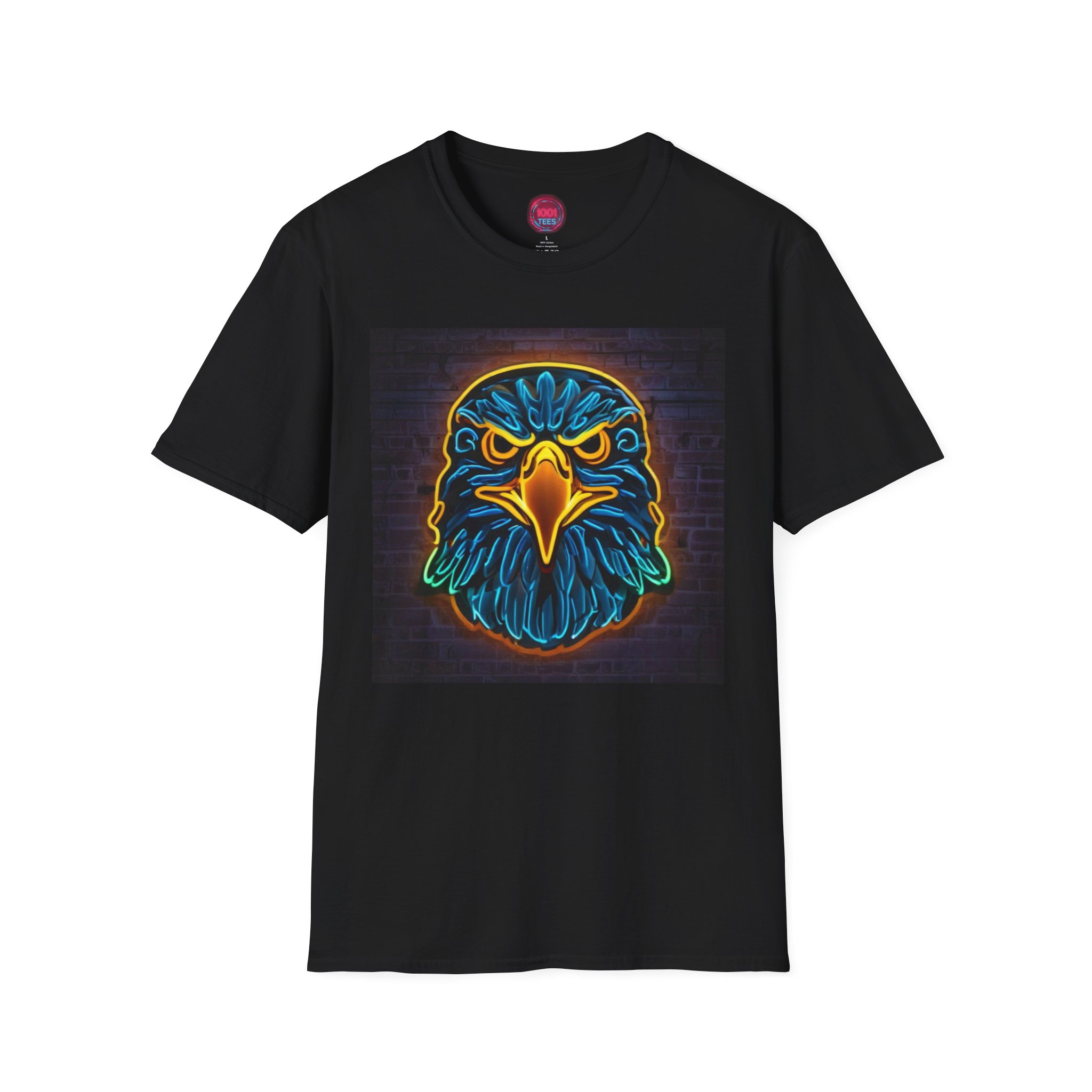 Neon Eagle Graphic T-Shirt - Bold Unisex Softstyle Tee