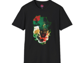Vibrant African Heritage Design – Black Graphic Tee