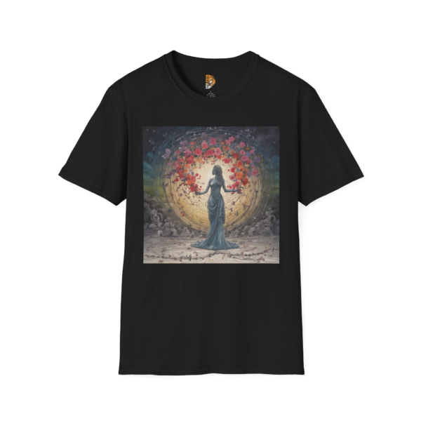 Mystical Floral Unisex Softstyle T-Shirt - Artistic Nature Design