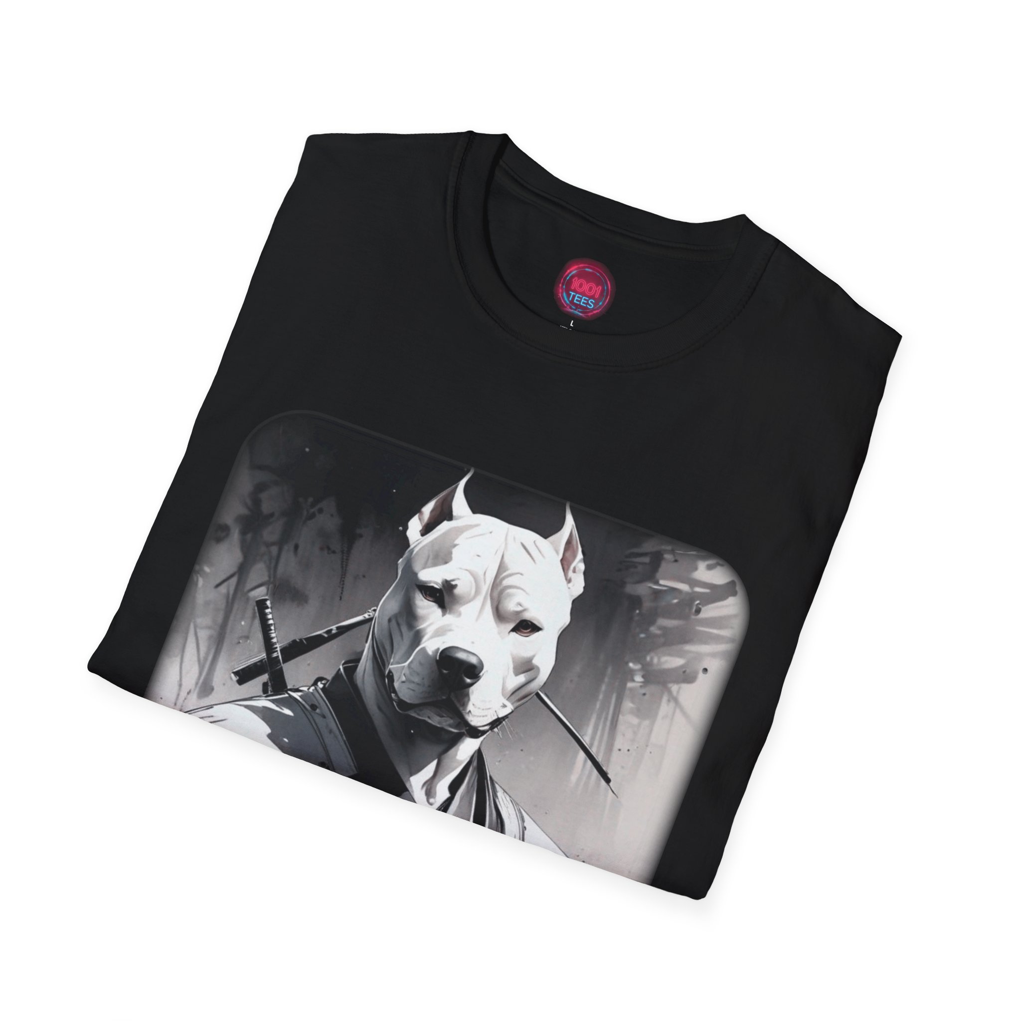 Ninja Dog Unisex Softstyle T-Shirt - Unique Graphic Tee for Pet Lovers - Image 4