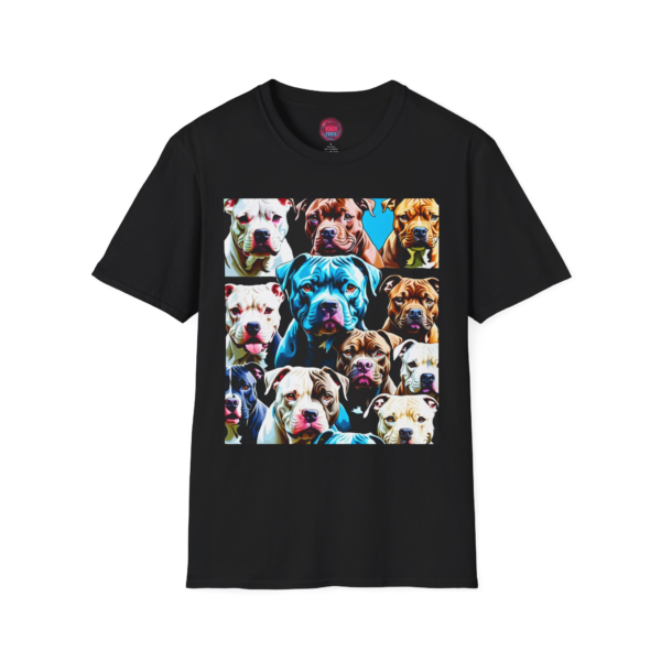 Colorful Dog Portrait Unisex Softstyle T-Shirt - Perfect for Dog Lovers
