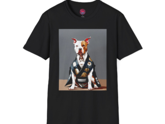 Japanese-Inspired Dog Art Unisex Softstyle T-Shirt