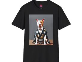 Japanese-Inspired Dog Art – Black Graphic Tee