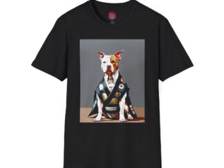 Japanese-Inspired Dog Art Unisex Softstyle T-Shirt
