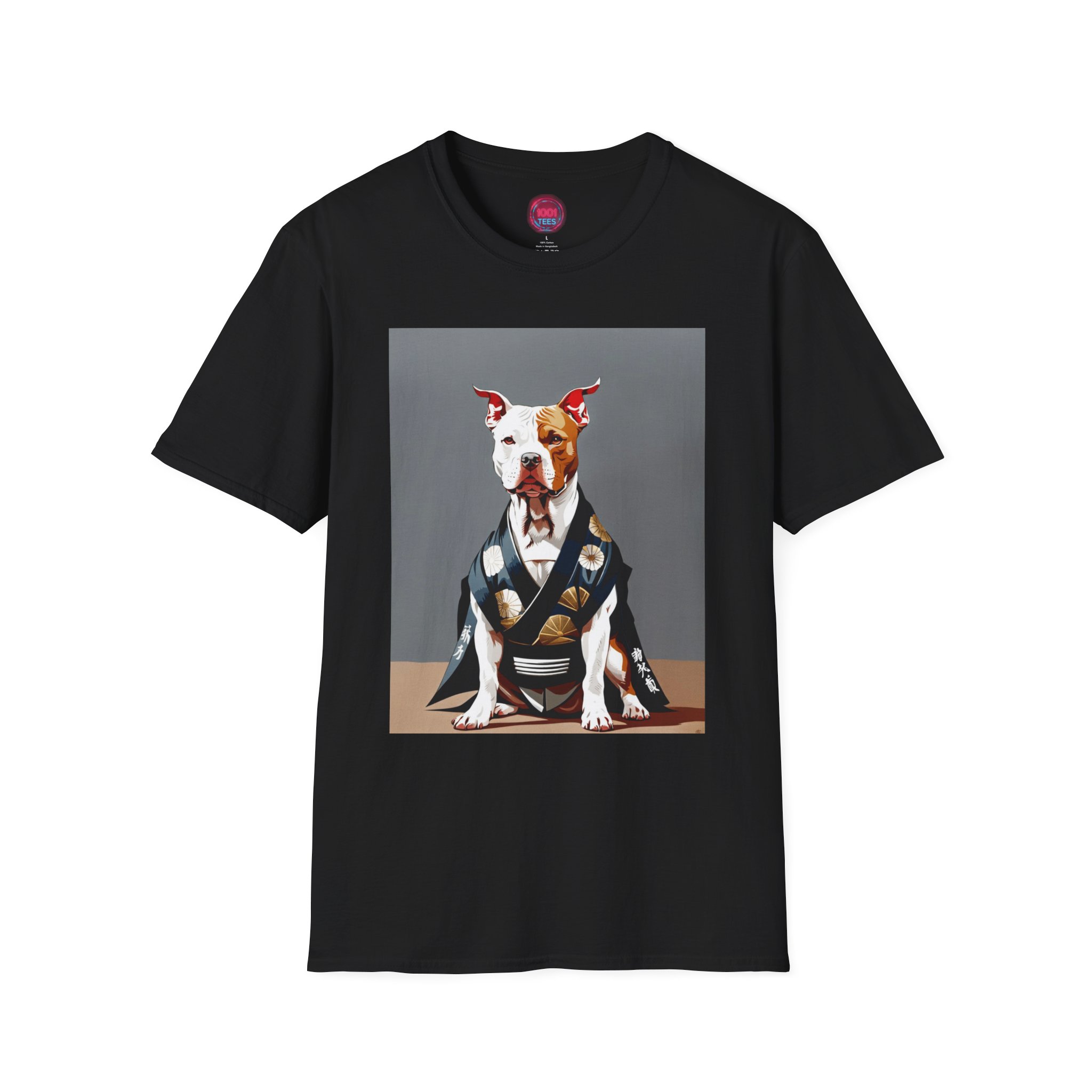 Japanese-Inspired Dog Art Unisex Softstyle T-Shirt