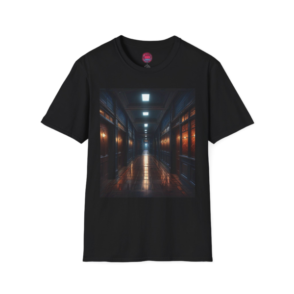 Mysterious Hallway Unisex Softstyle T-Shirt - Dark Vibe Artwear