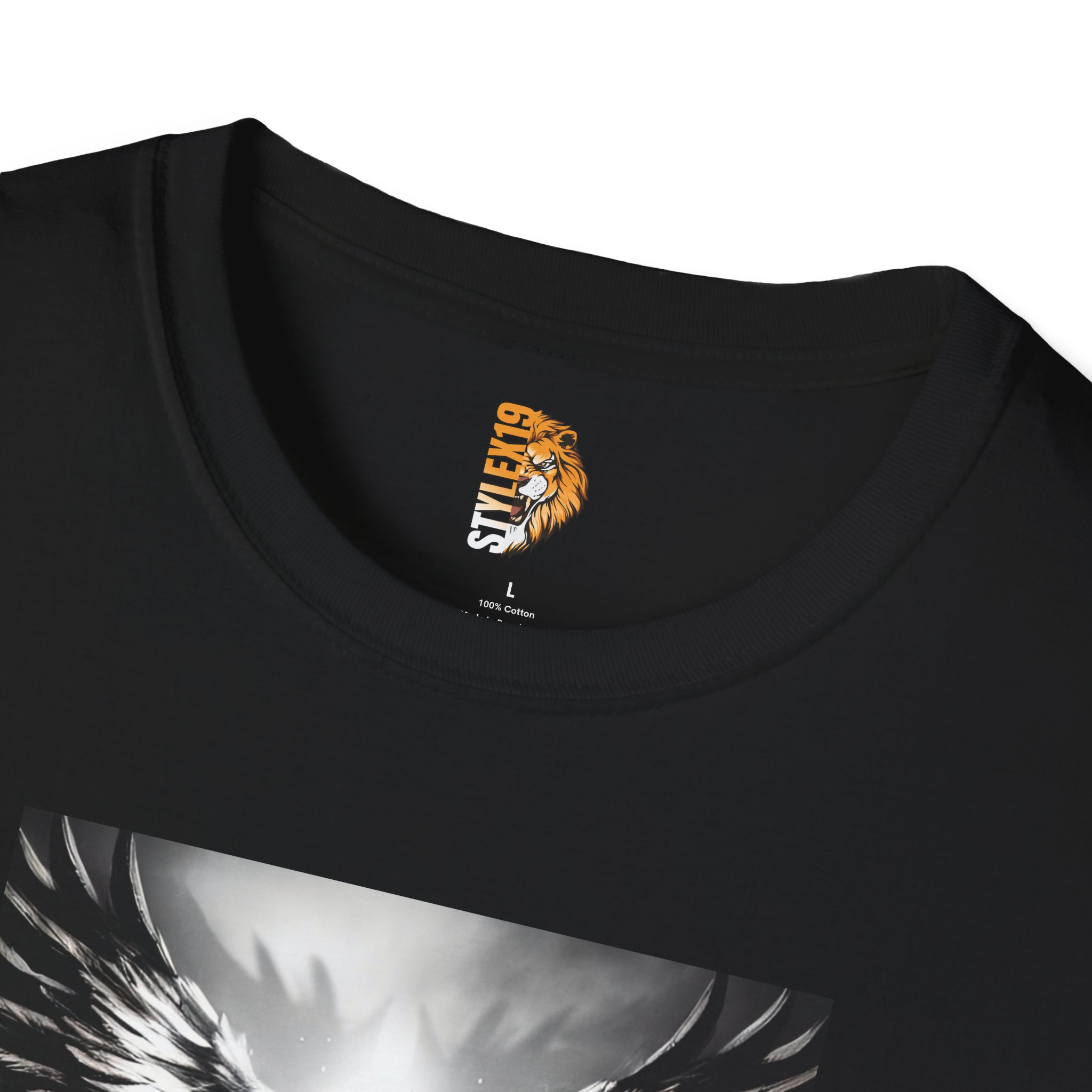 Black Angel Graphic T-Shirt - Unisex Softstyle Tee for Goth and Fantasy Lovers - Image 3