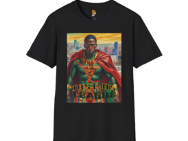 Just Us League – Comic Splash – Black Graphic Tee