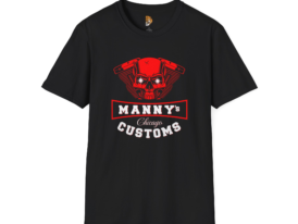 Custom Motorcycle Skull Tee – Black Graphic Tee