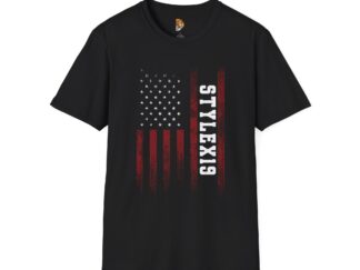 Patriotic Graphic T-Shirt - Style X19 America Flag Design