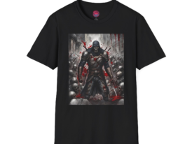 Menacing Warrior Graphic – Black Graphic Tee