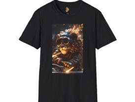 "Cool Welder Lion" – Black Graphic Tee