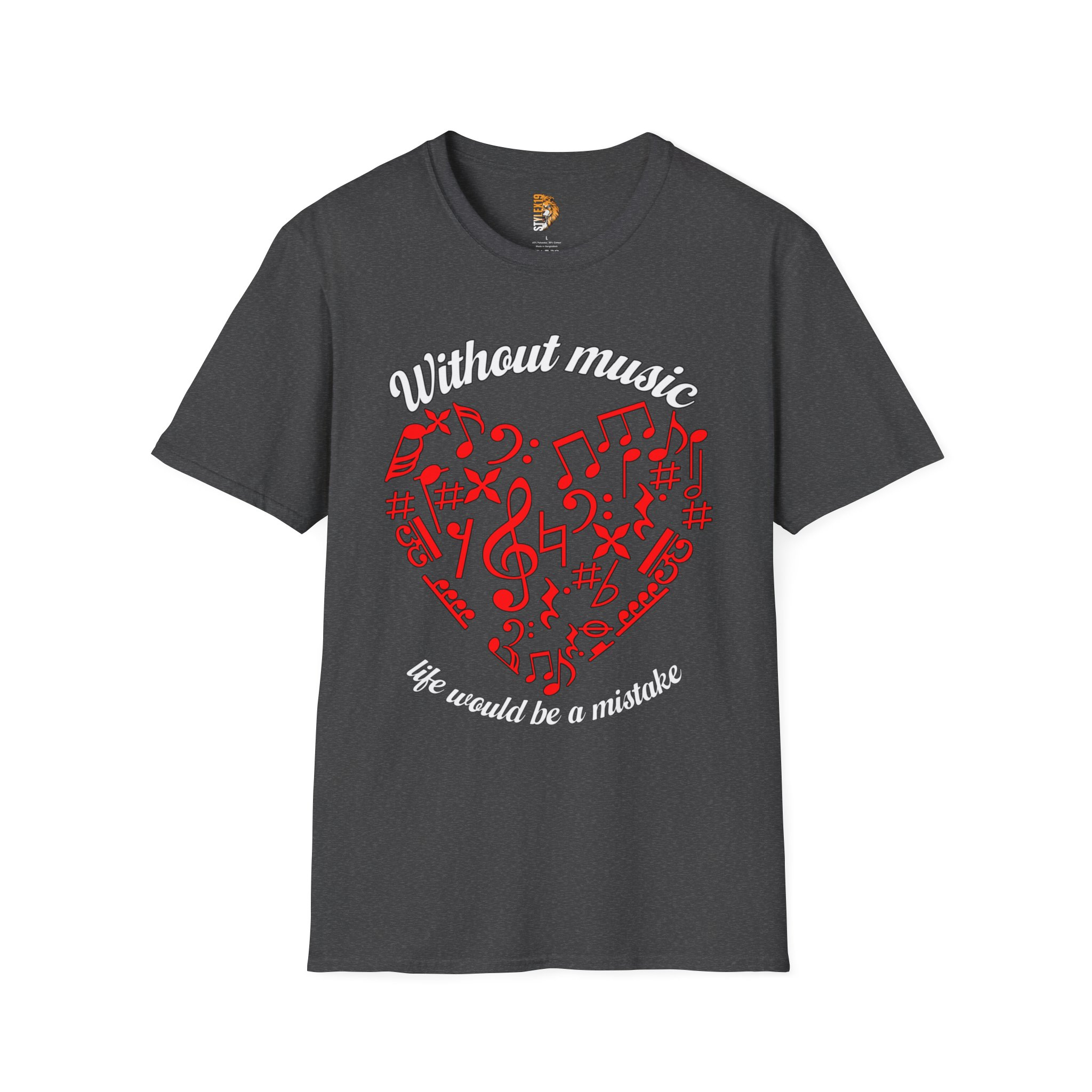 Music Lover Unisex T-Shirt - Without Music Life Would Be a Mistake - Image 9