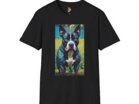 Colorful Dog Art – Black Graphic Tee
