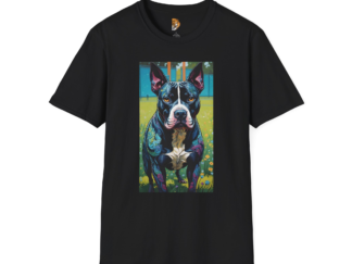 Colorful Dog Art Unisex Softstyle T-Shirt - Perfect for Pet Lovers