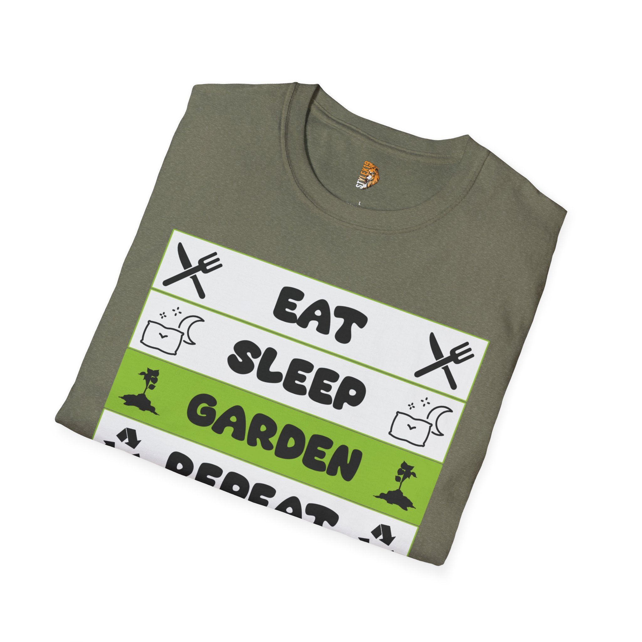 Eat, Sleep, Garden, Repeat Gardening T-Shirt - Image 8