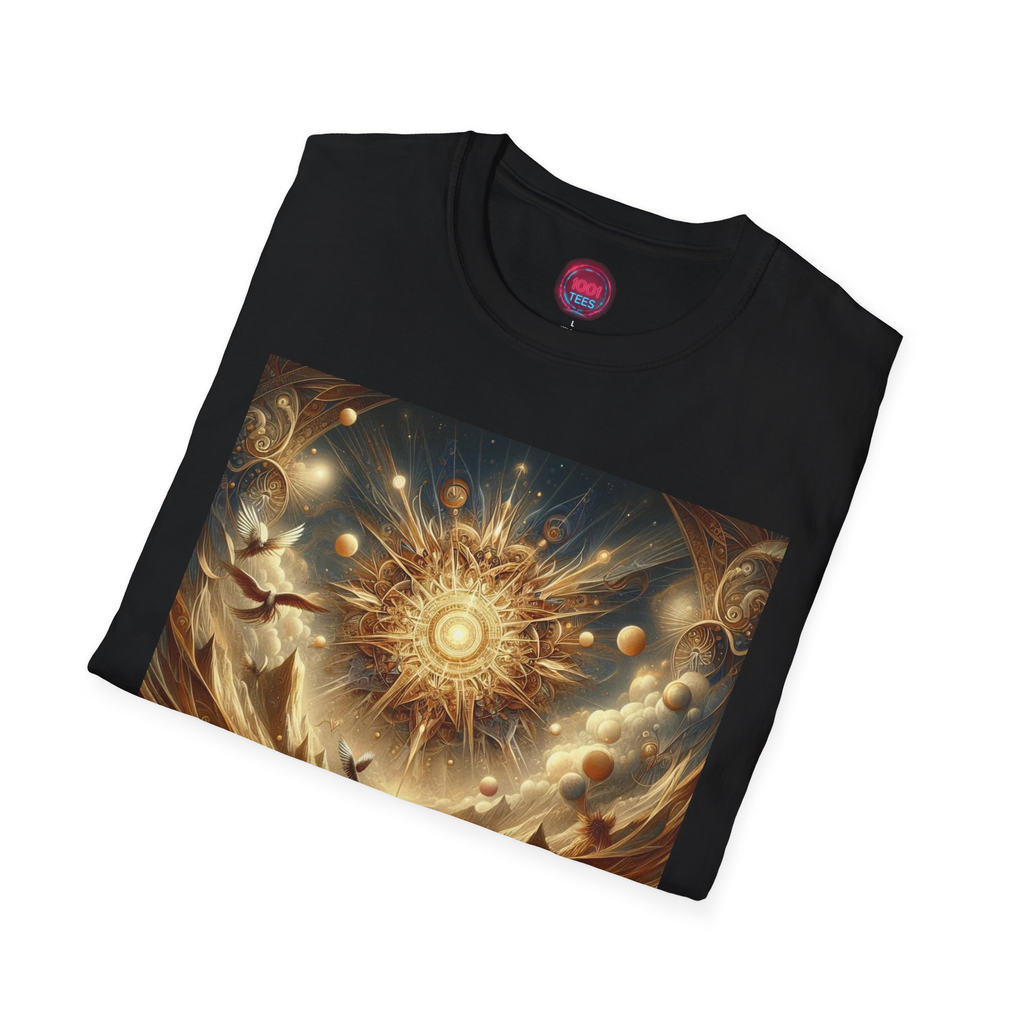 Celestial Art Unisex Softstyle T-Shirt - Cosmic Design for Art Lovers - Image 4